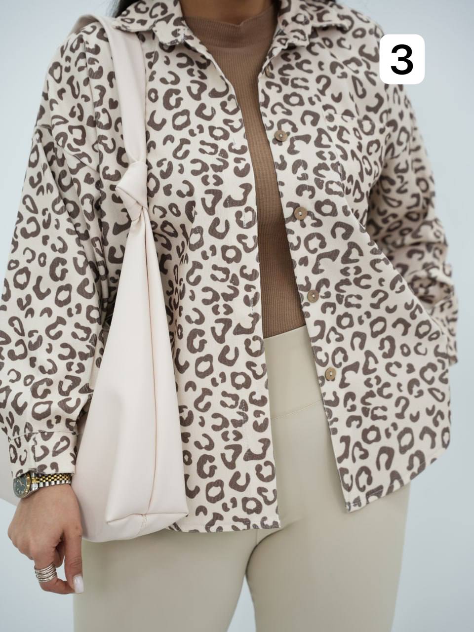 شومیز پلنگی تک جیب لایلا کد6737