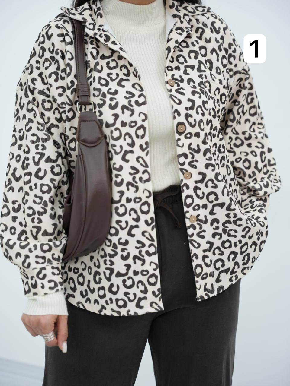 شومیز پلنگی تک جیب لایلا کد6737