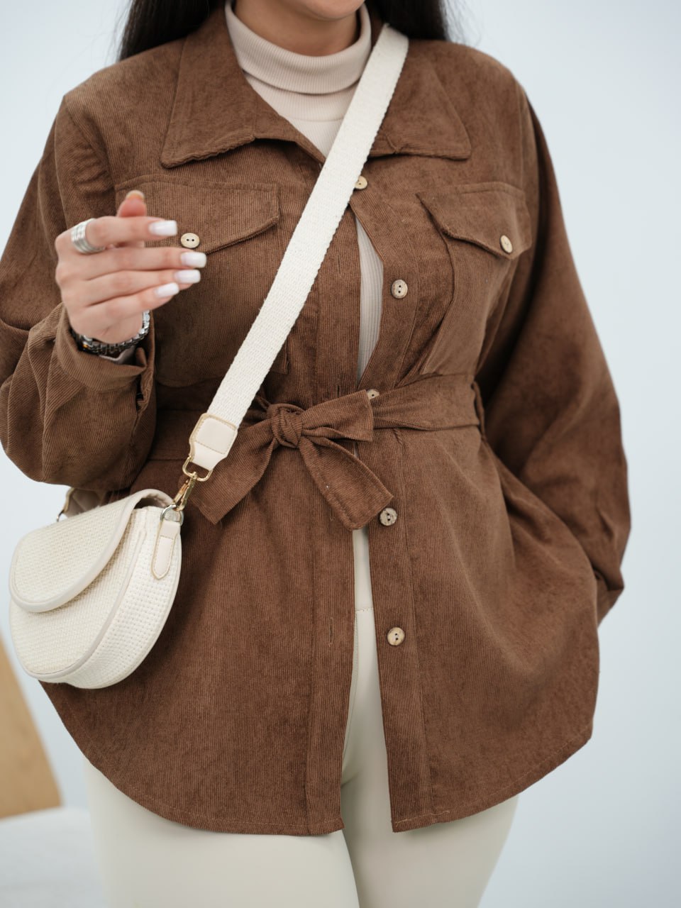 شومیز مخمل کبریتی کمردار لیلین کد6740