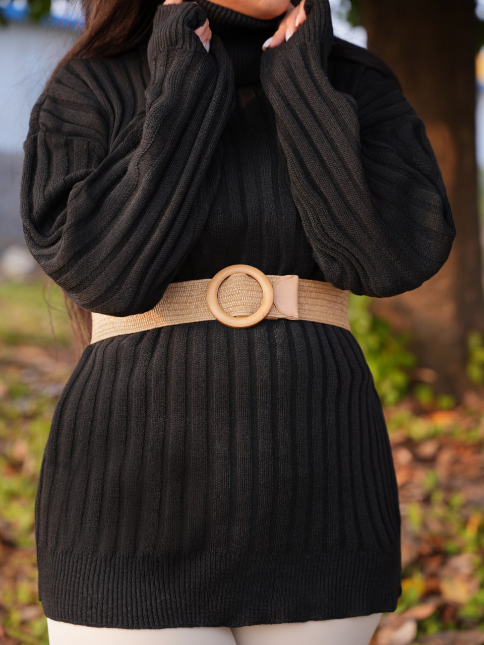 بافت یقه اسکی لاین دار برکه کد6741