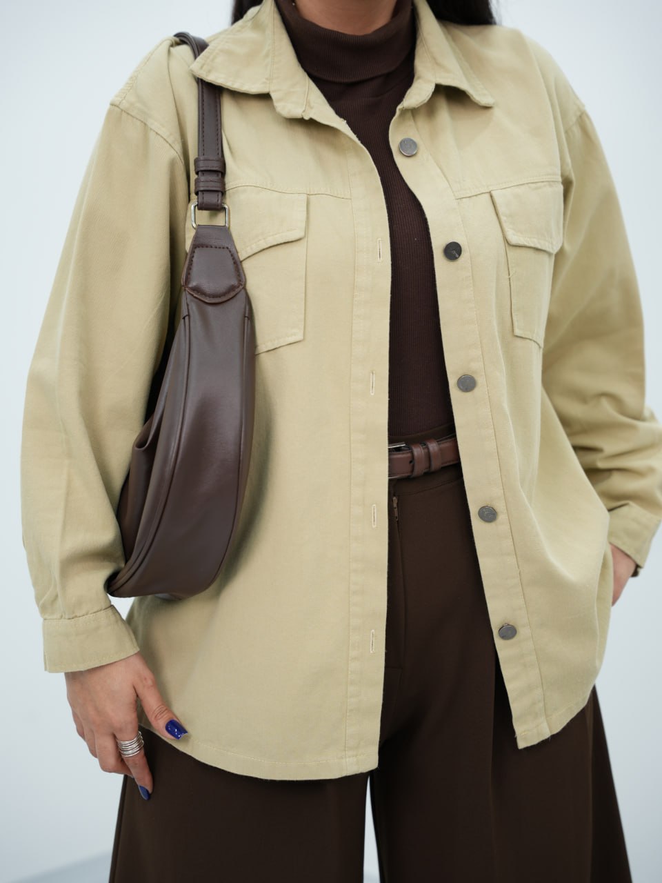 شومیز کتان دوجیب هدیه کد6746