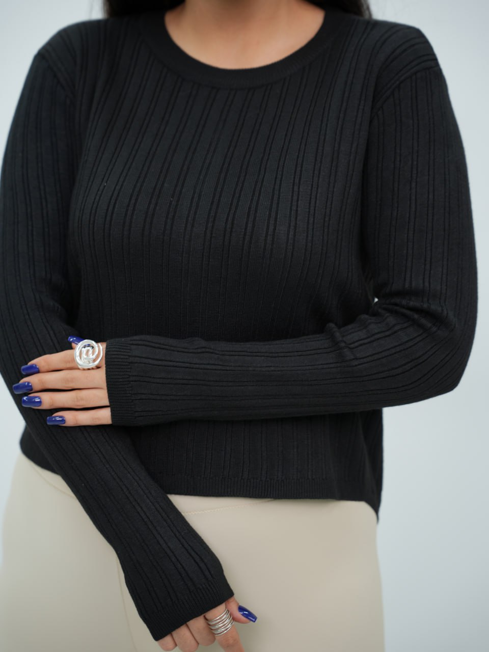 بلوز بافت پشت دکمه نیاز کد6748