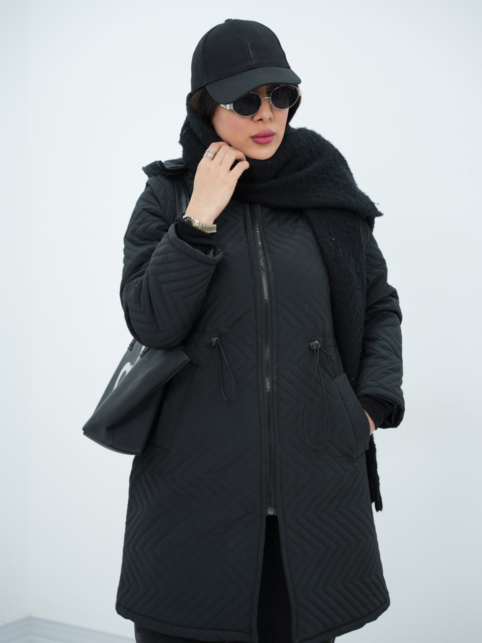 کاپشن پافرشو کمرگت توسکا کد6753