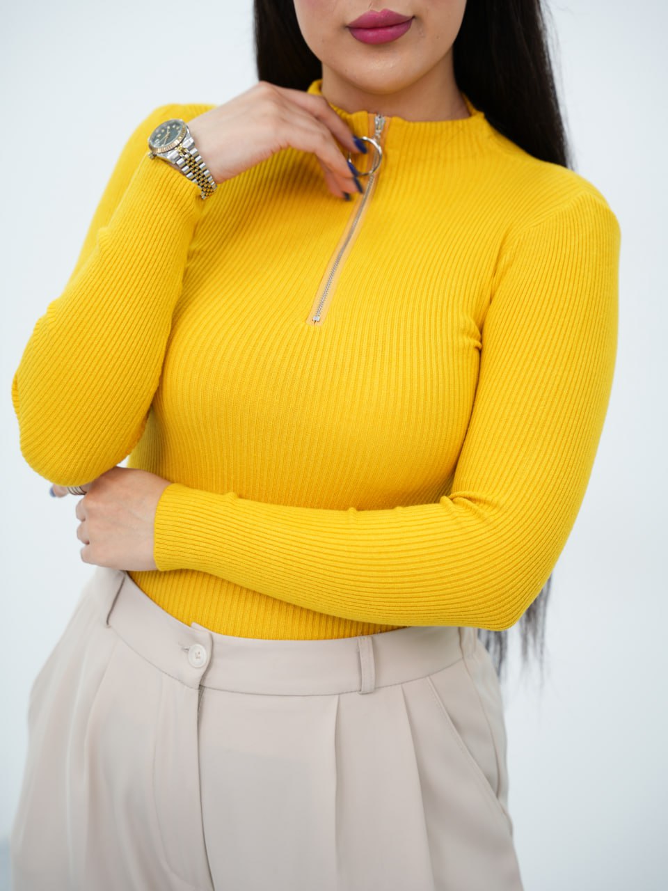 بافت گپ جلو نیم زیپ پانیذ کد6755