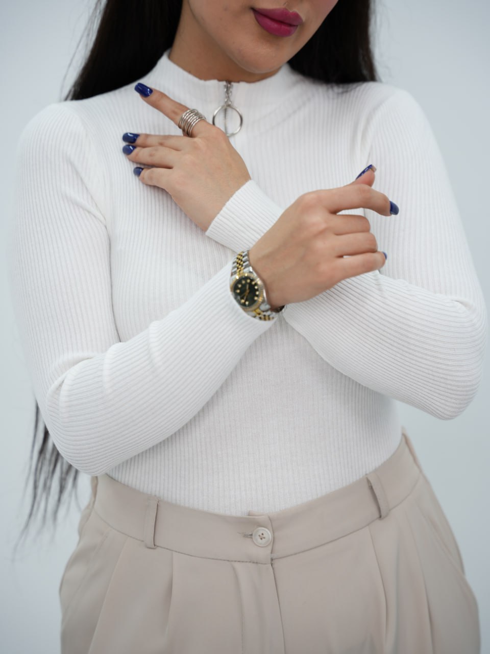 بافت گپ جلو نیم زیپ پانیذ کد6755