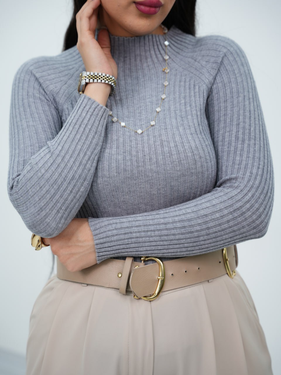 بافت گپ لاین دار یقه پنچ سانت پریزاد کد6756