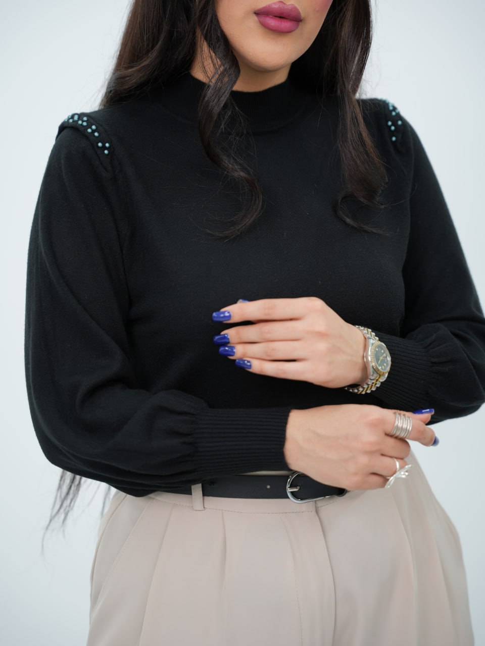 بافت گپ سرشانه مروارید لعیا کد6768