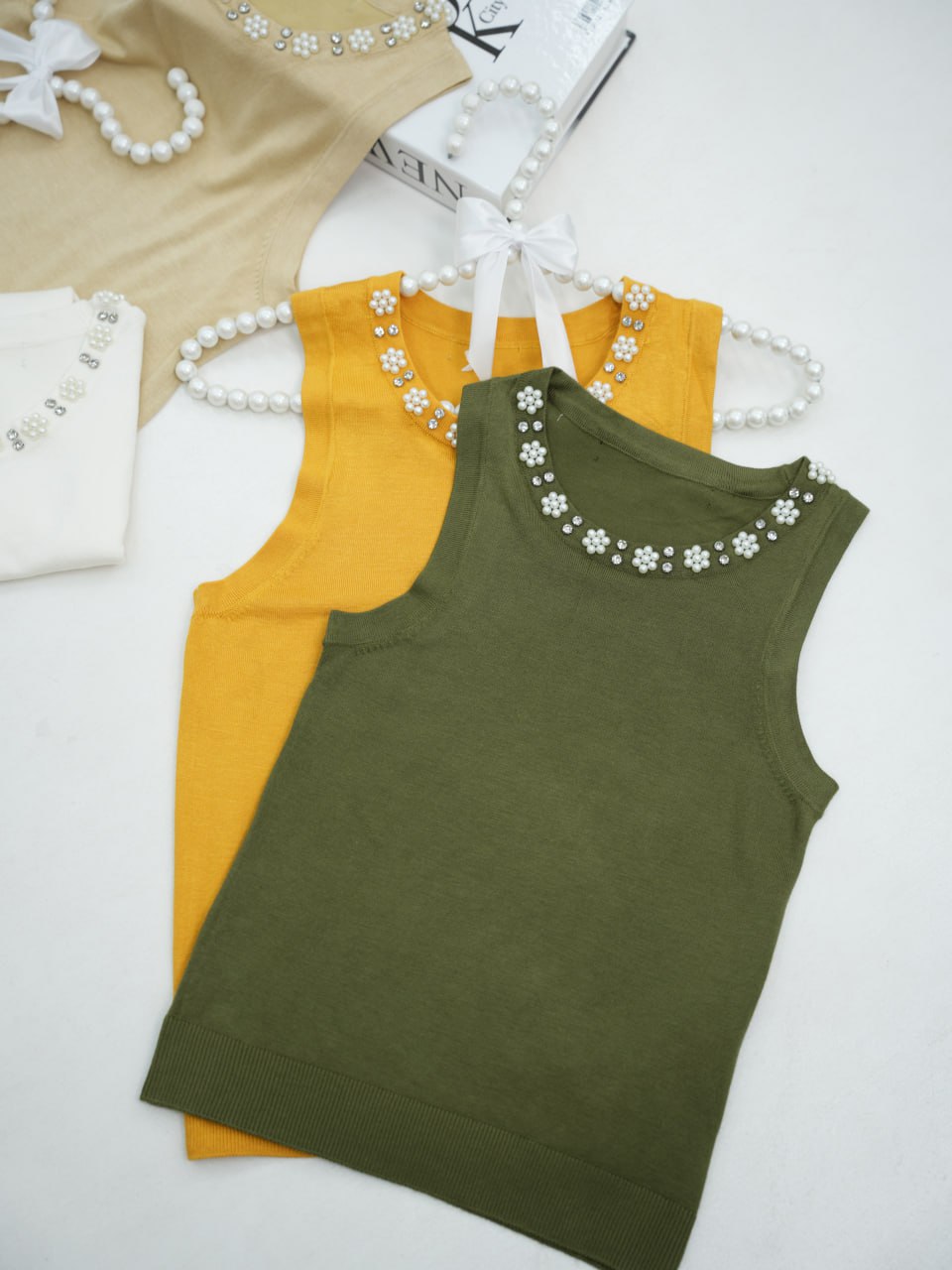 بافت حلقه ای یقه مرواریدی چامه کد6770