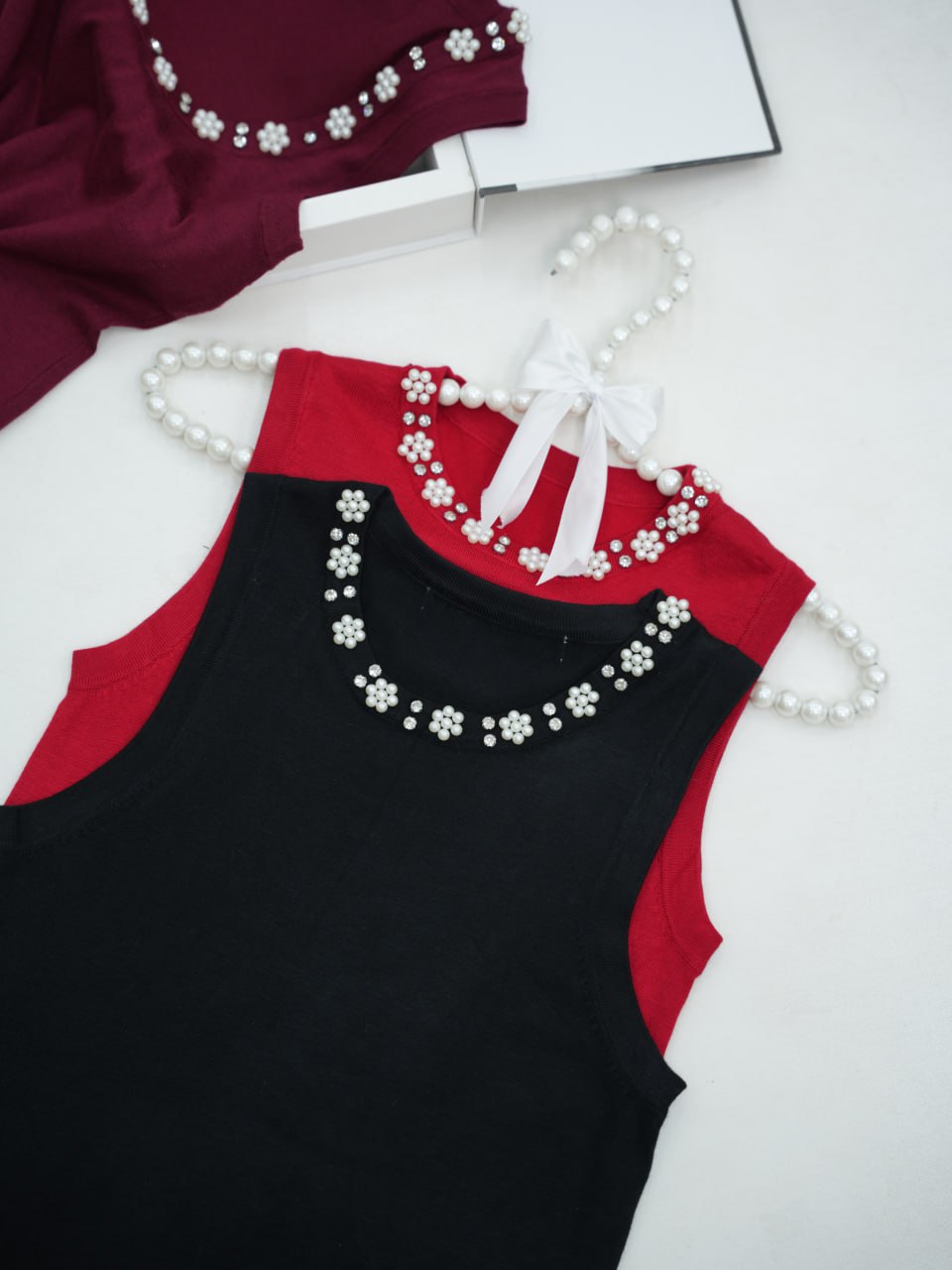 بافت حلقه ای یقه مرواریدی چامه کد6770