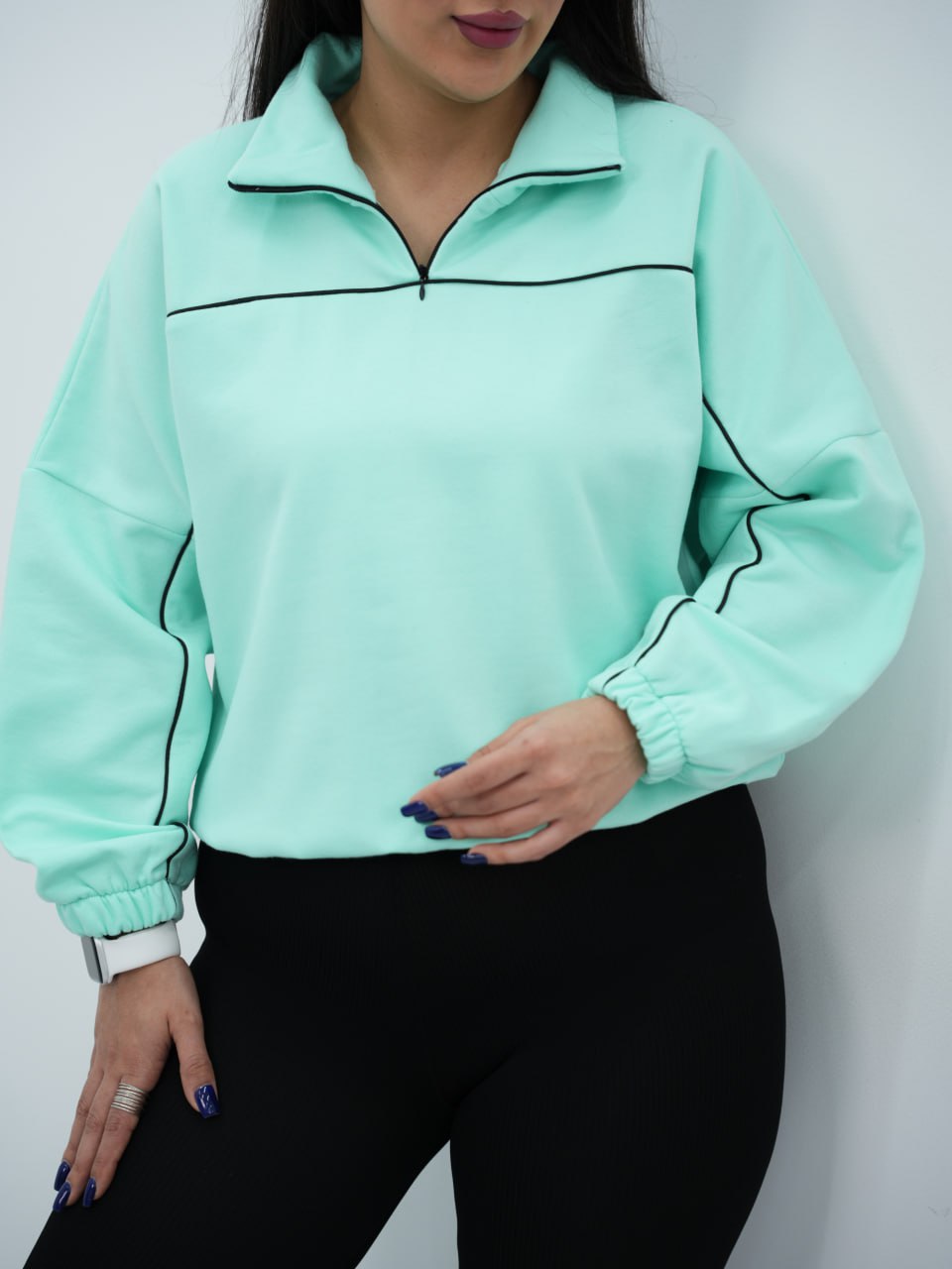 دورس نیم زیپ جلو خط دلا کد6777