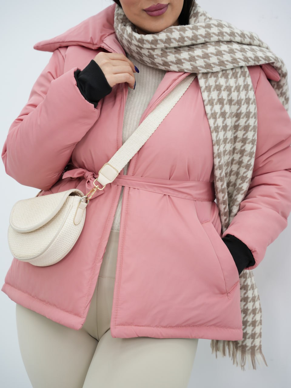 کاپشن مموری کمردار نبات کد6782