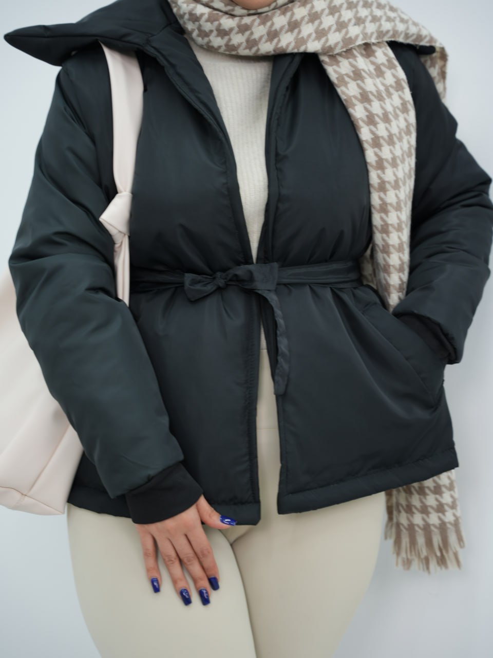 کاپشن مموری کمردار نبات کد6782