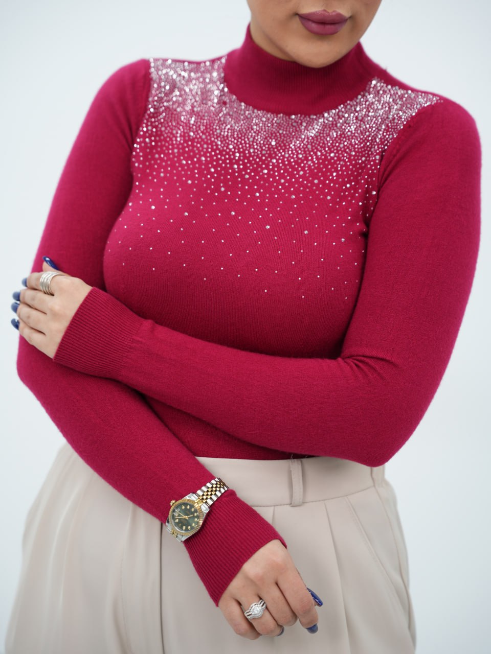 بافت گپ یقه نگین کهکشان کد6786