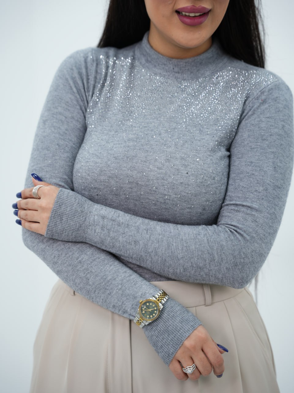 بافت گپ یقه نگین کهکشان کد6786