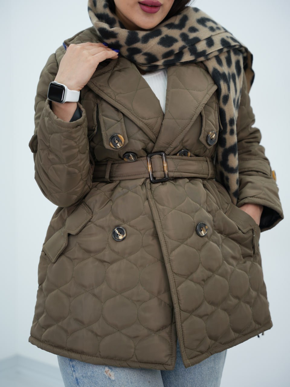 کاپشن شنل فلشی کمردار وریا کد6789