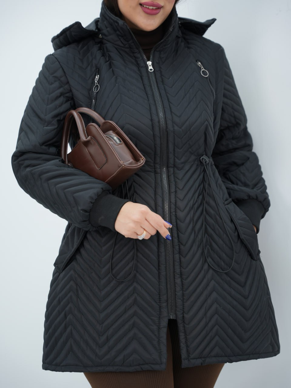 کاپشن آمبردی کلاهدار بارمان کد6792