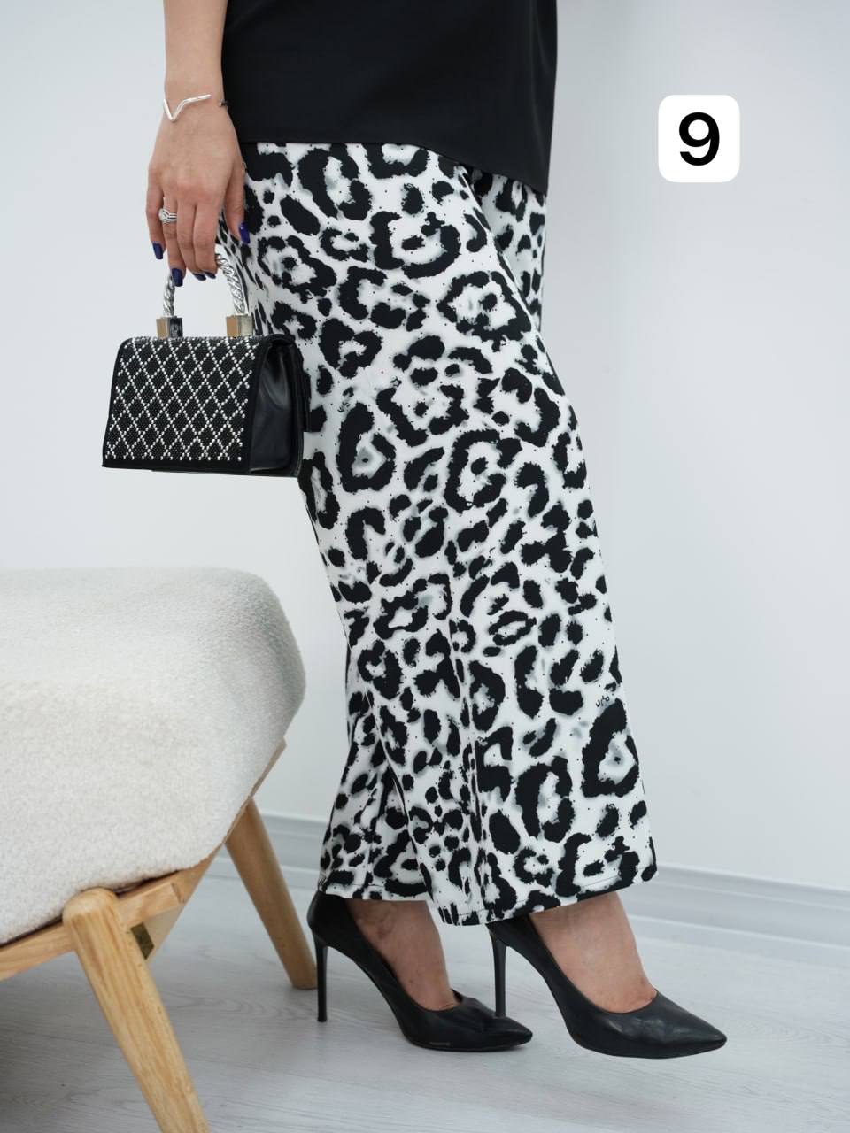 شلوار کمرکش نگین دار مایلا کد6793