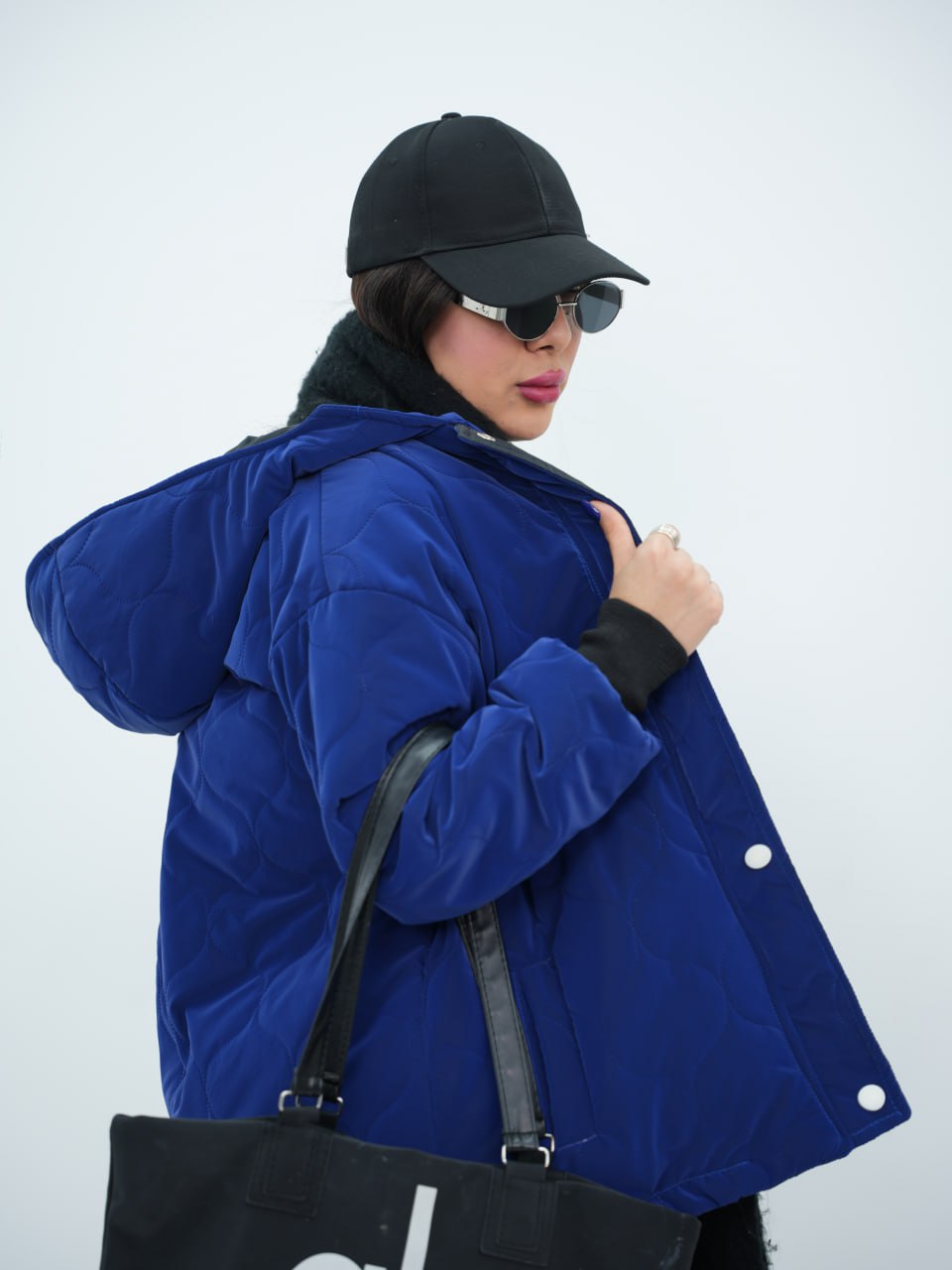 کاپشن زیپ مخفی  کلاهدار یونا کد6795