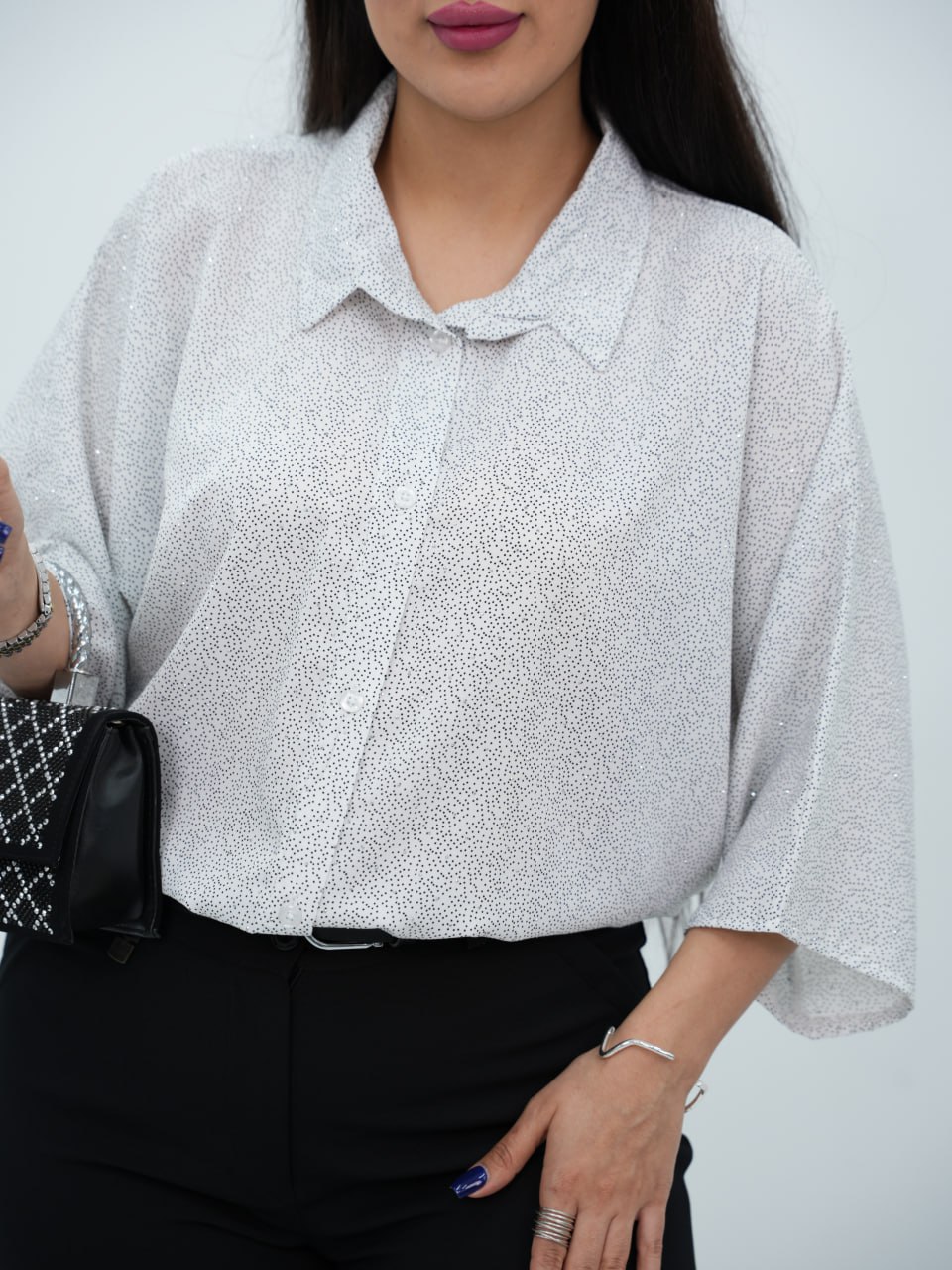 شومیز کیمونو نگین ریز معزز کد 6796