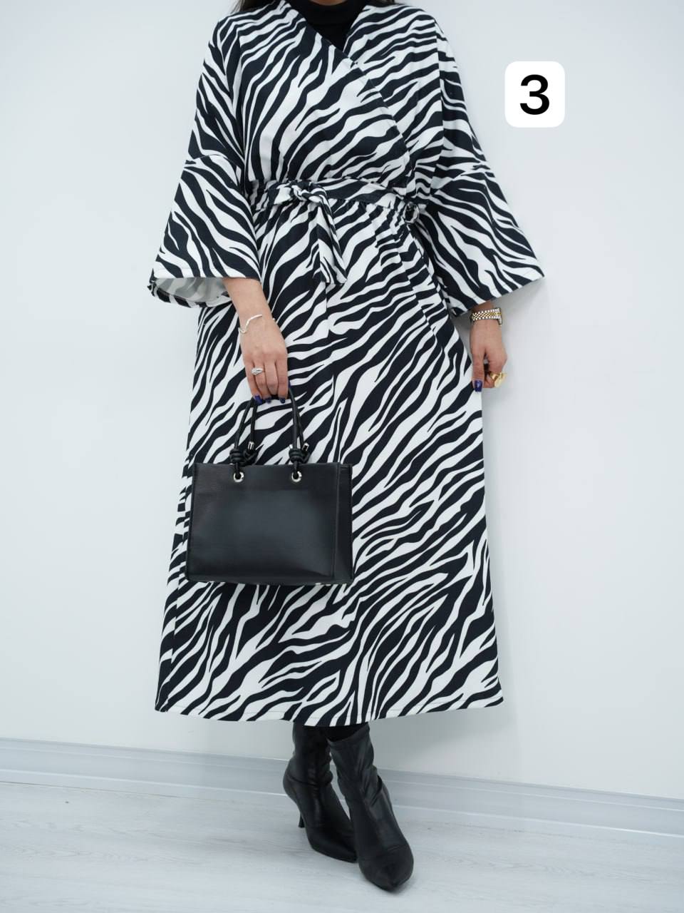 پیراهن طرحدار کمردار بهاراد کد6816