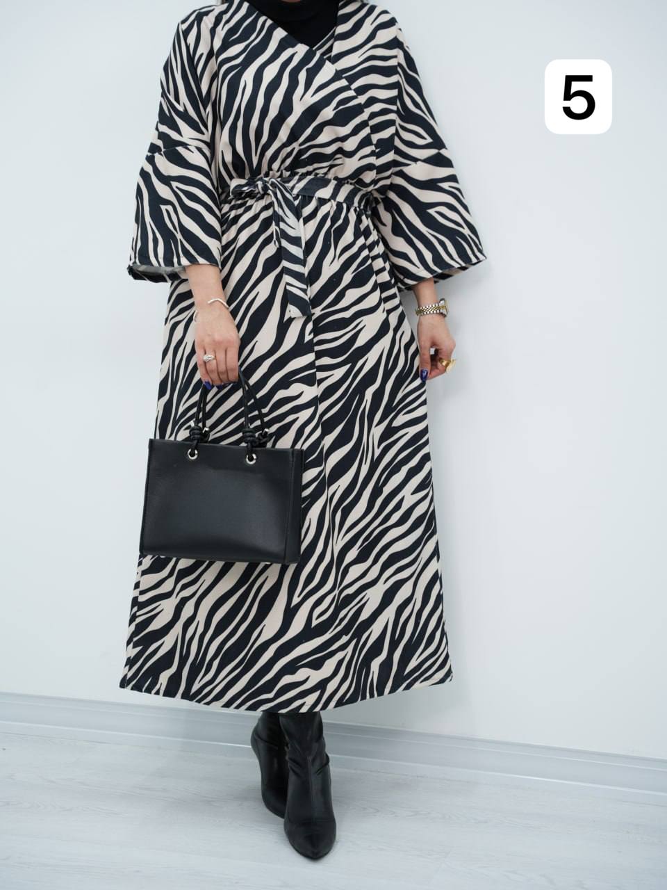 پیراهن طرحدار کمردار بهاراد کد6816