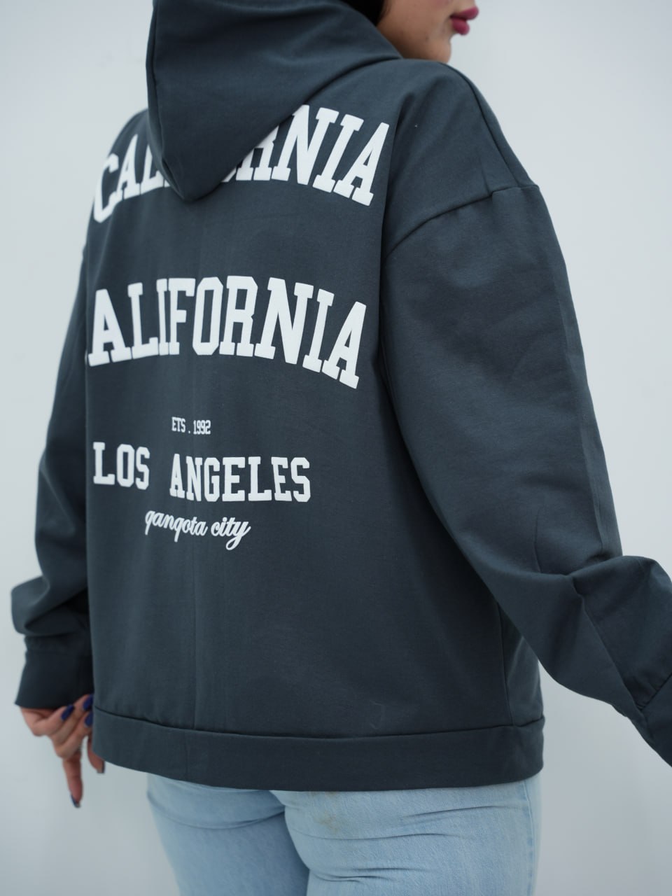 سویشرت کلاهدار پشت چاپی آنیدا کد 6817