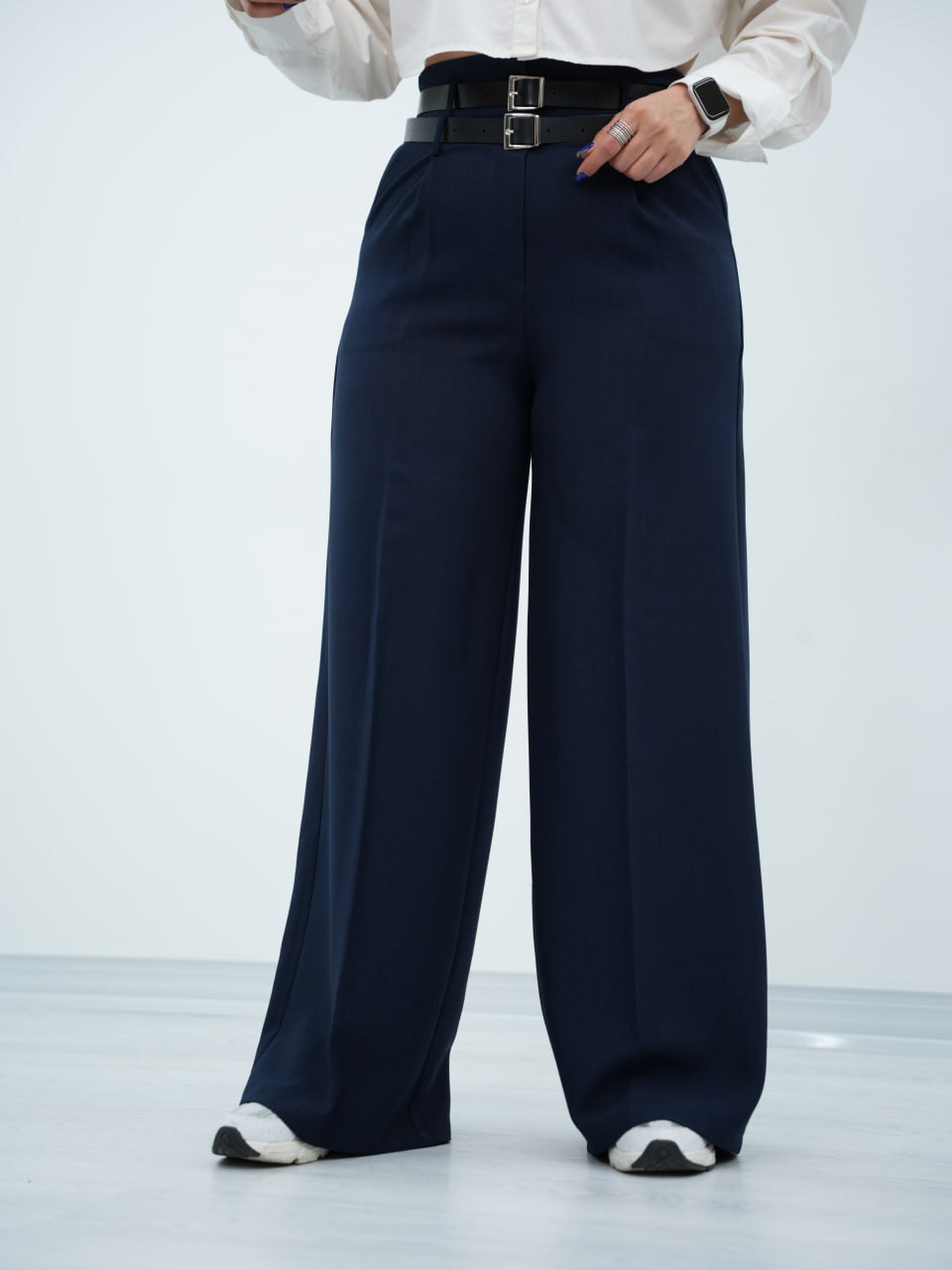 شلوار فول بگ هرمس دوکمربنده لیدی کد6821