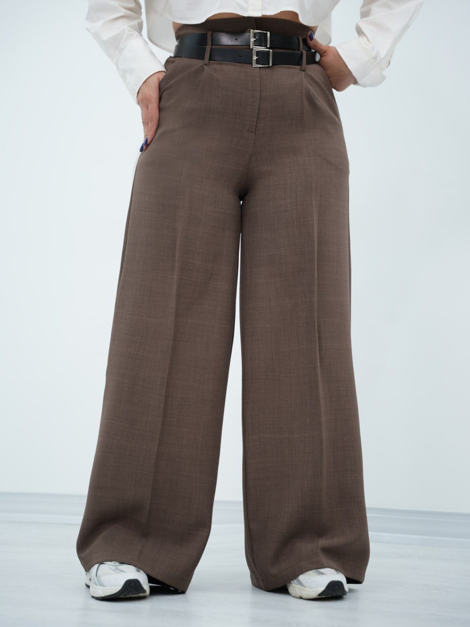 شلوار فول بگ هرمس دوکمربنده لیدی کد6821