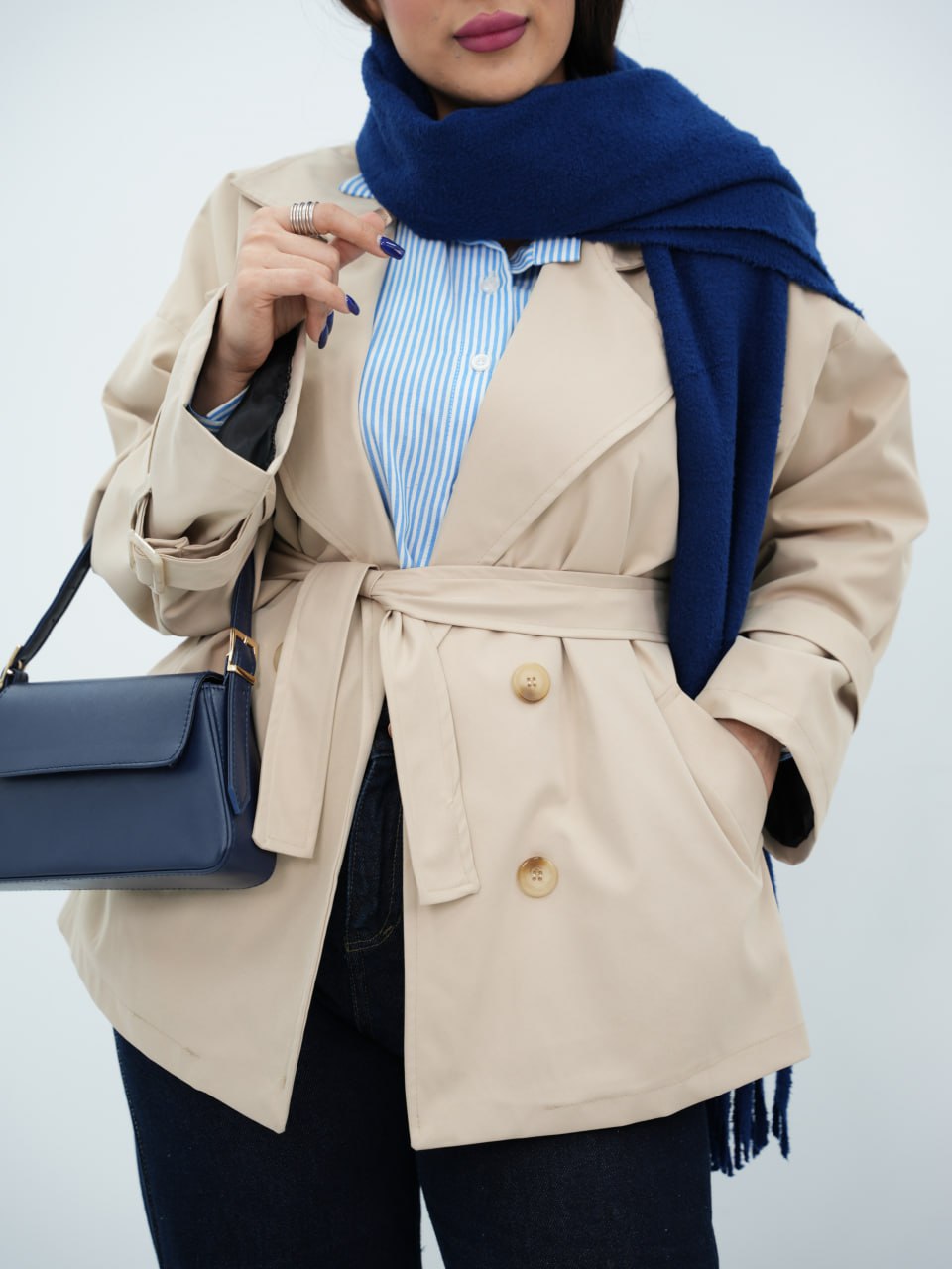 بارونی آستردار کمردار مریلا کد6840