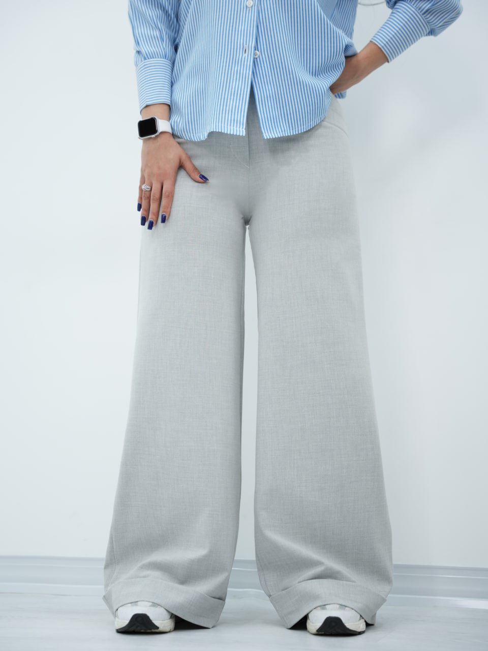 شلوار فول بگ پایین پاکتی ماهی کد6841