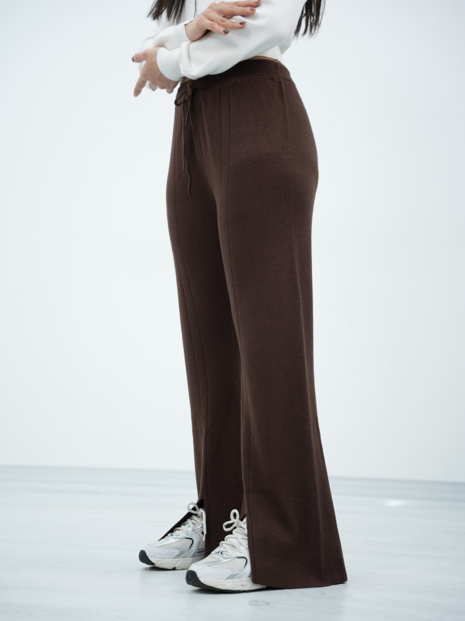 شلوار بافت پایین چاک دنی کد6851