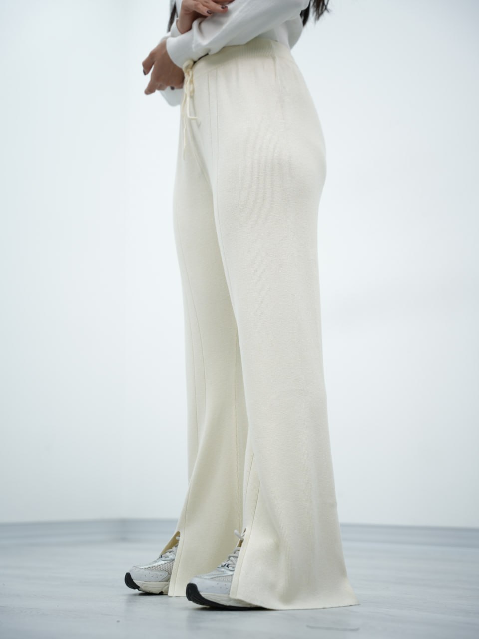 شلوار بافت پایین چاک دنی کد6851