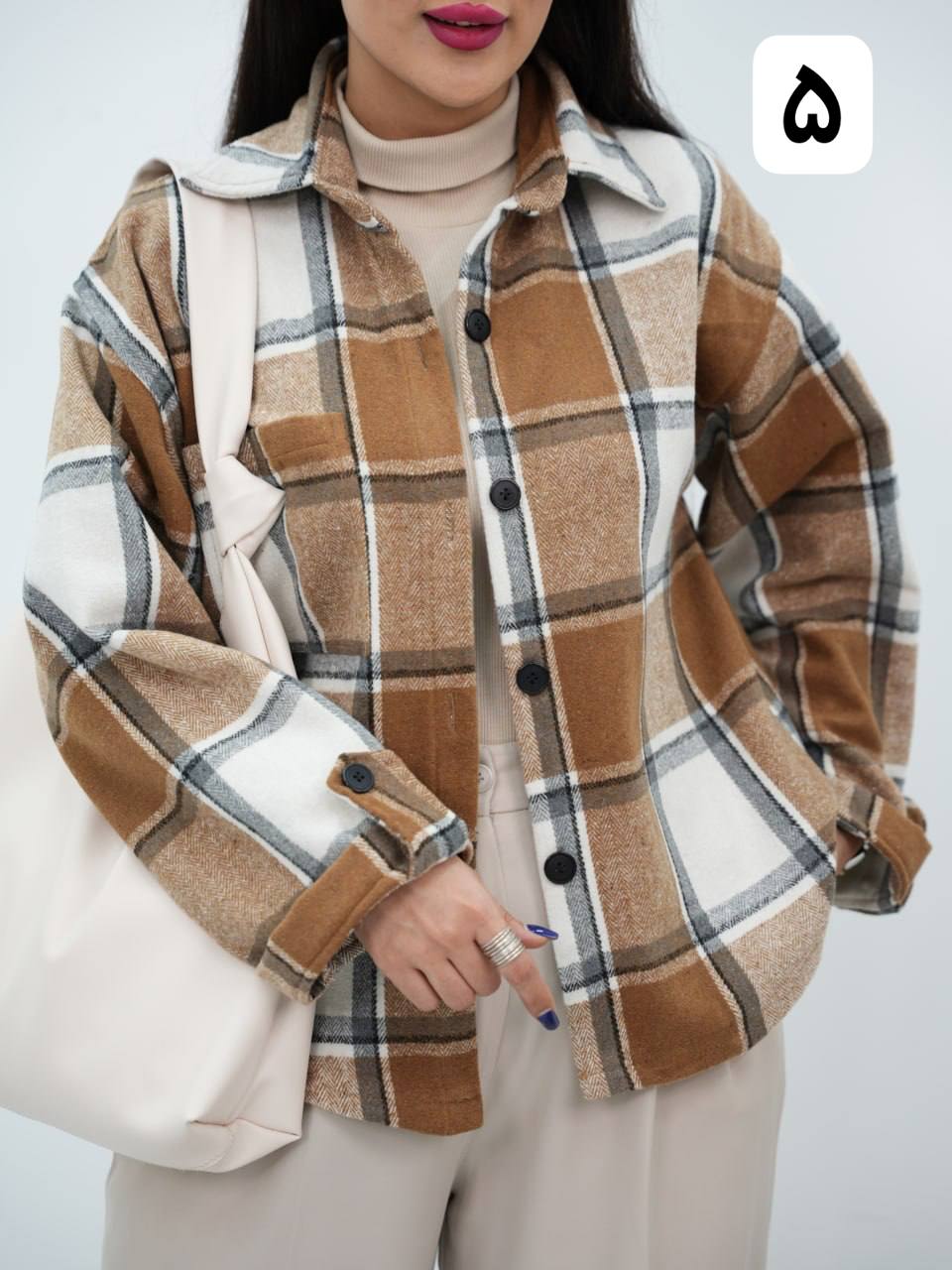 شومیز چهارخونه پشمی فرنیا کد6860