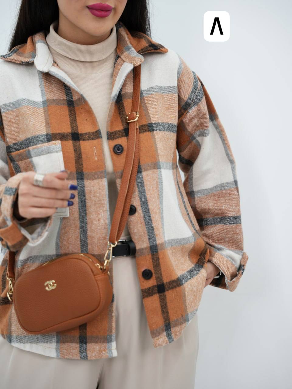 شومیز چهارخونه پشمی فرنیا کد6860