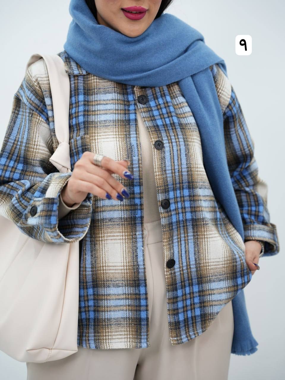 شومیز چهارخونه پشمی فرنیا کد6860