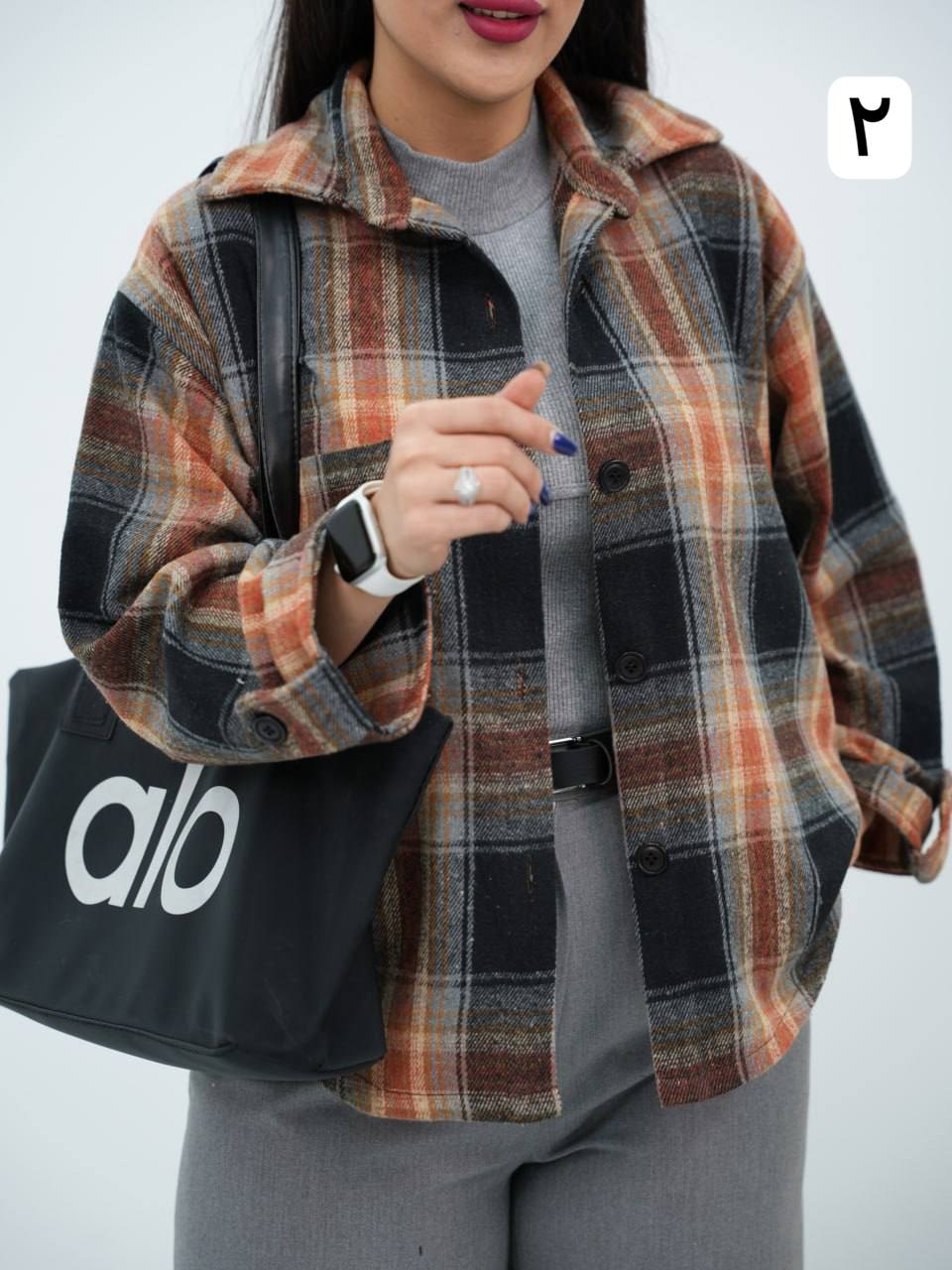 شومیز چهارخونه پشمی فرنیا کد6860