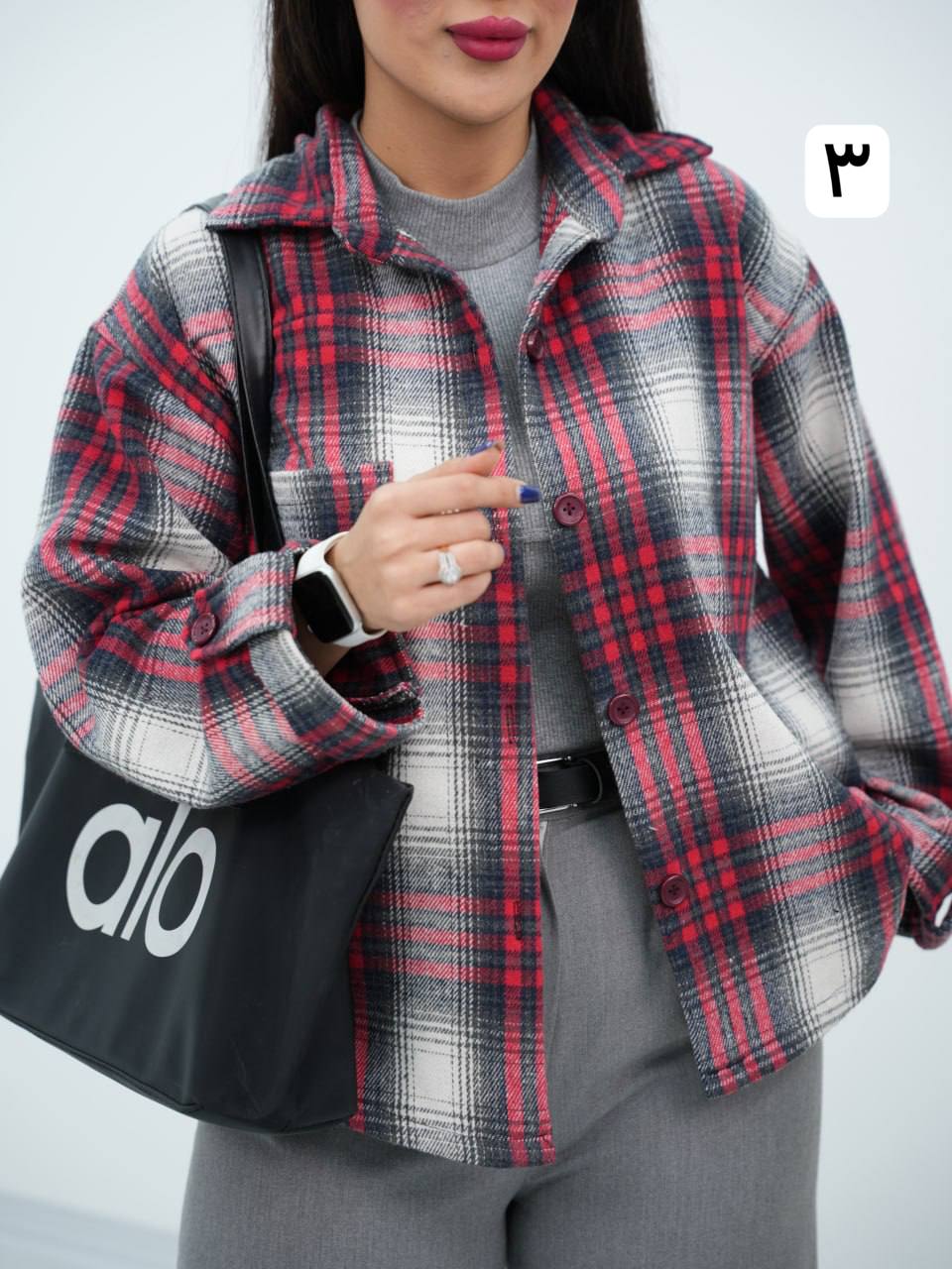 شومیز چهارخونه پشمی فرنیا کد6860