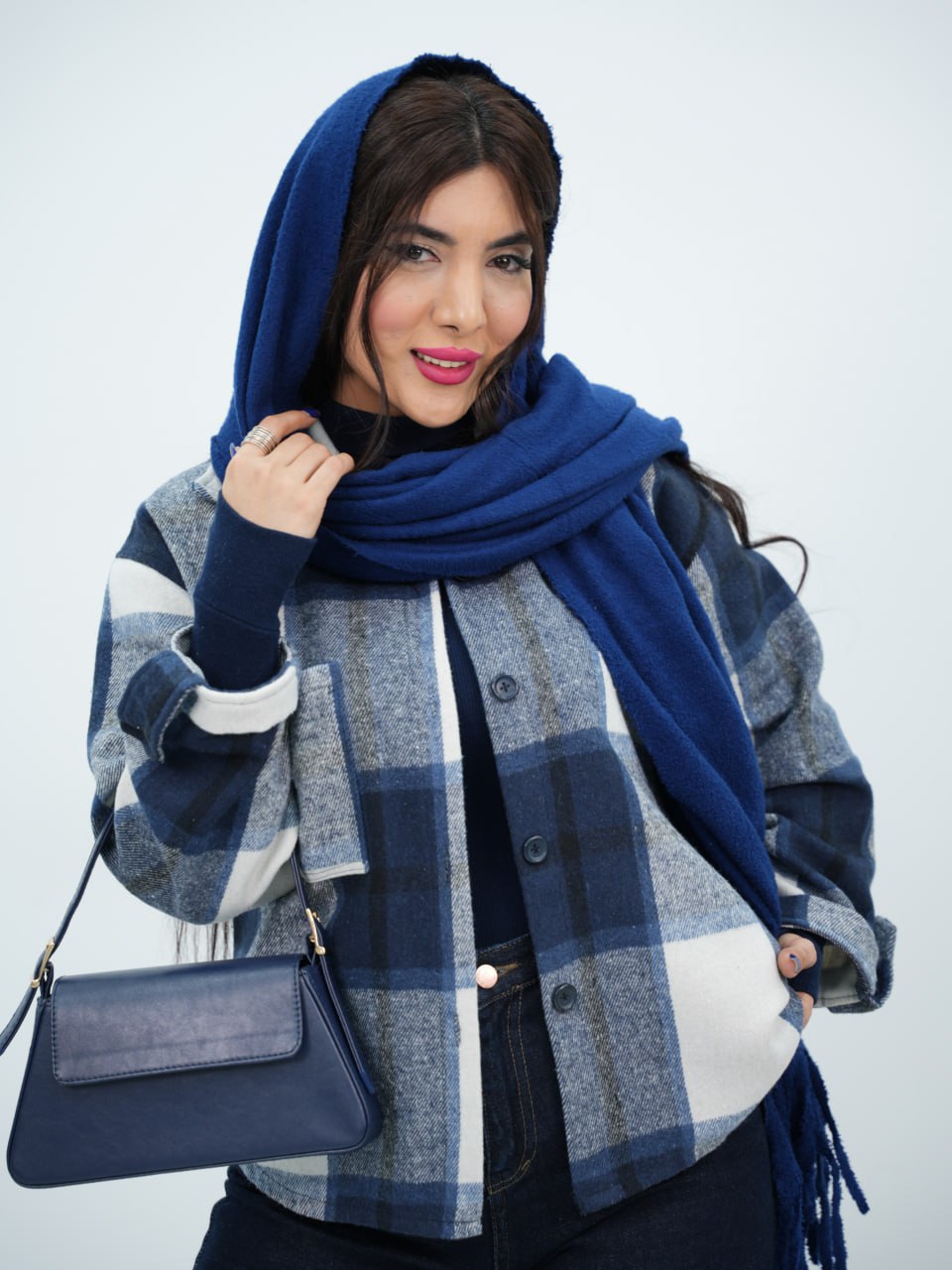 شومیز چهارخونه پشمی فرنیا کد6860