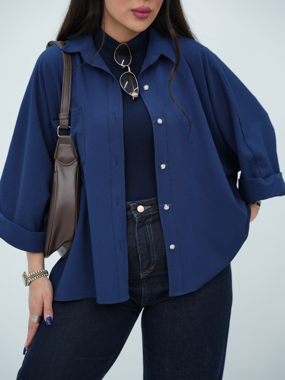 شومیز پاستیلی پانچ تک جیب دلانا کد6882