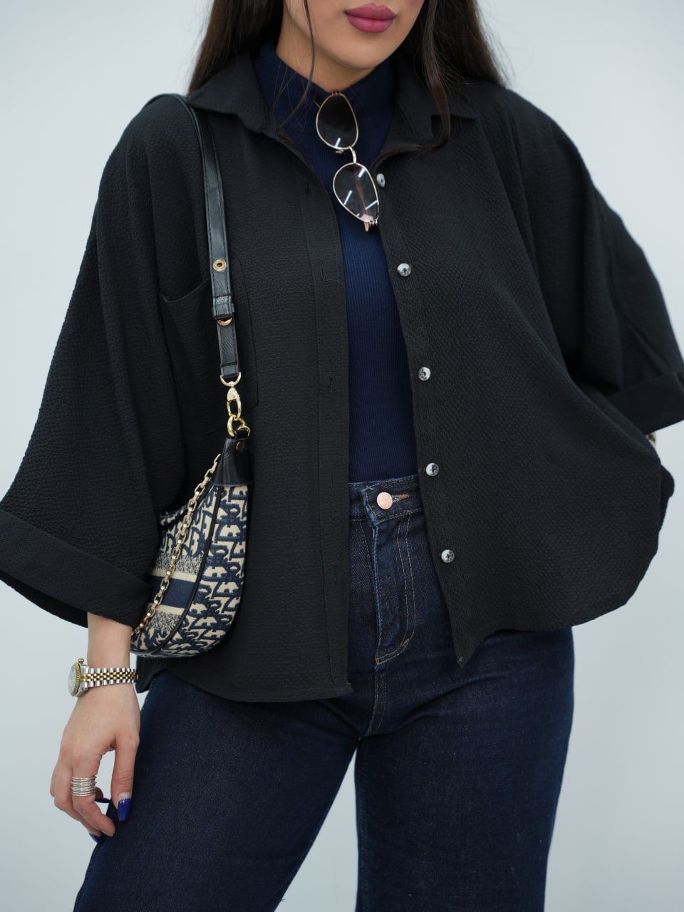 شومیز پاستیلی پانچ تک جیب دلانا کد6882