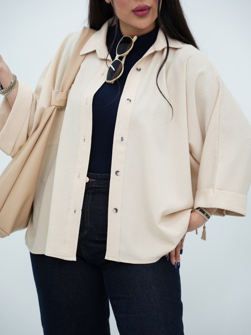 شومیز پاستیلی پانچ تک جیب دلانا کد6882