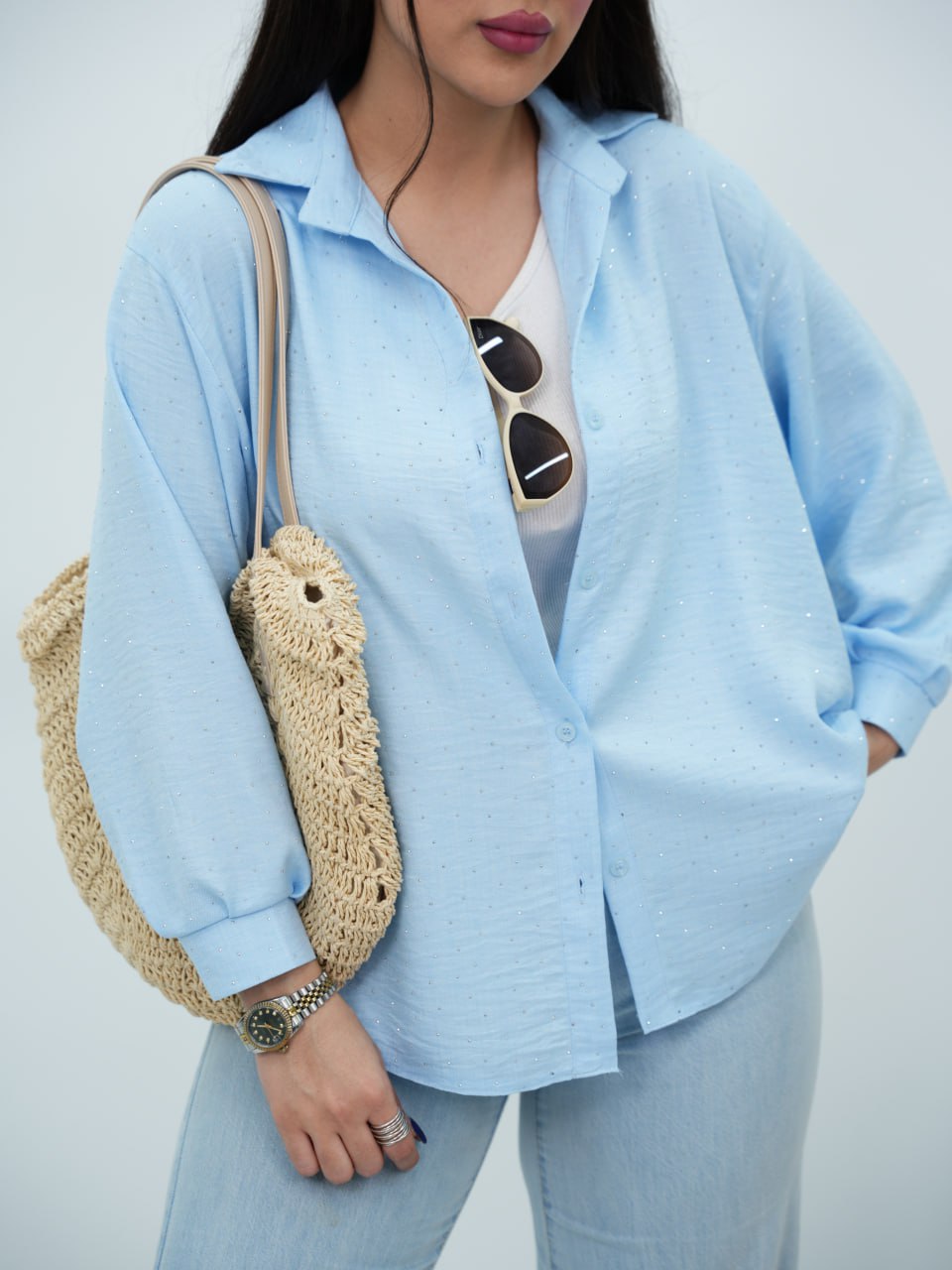 شومیز نگین دار ترانه کد6886