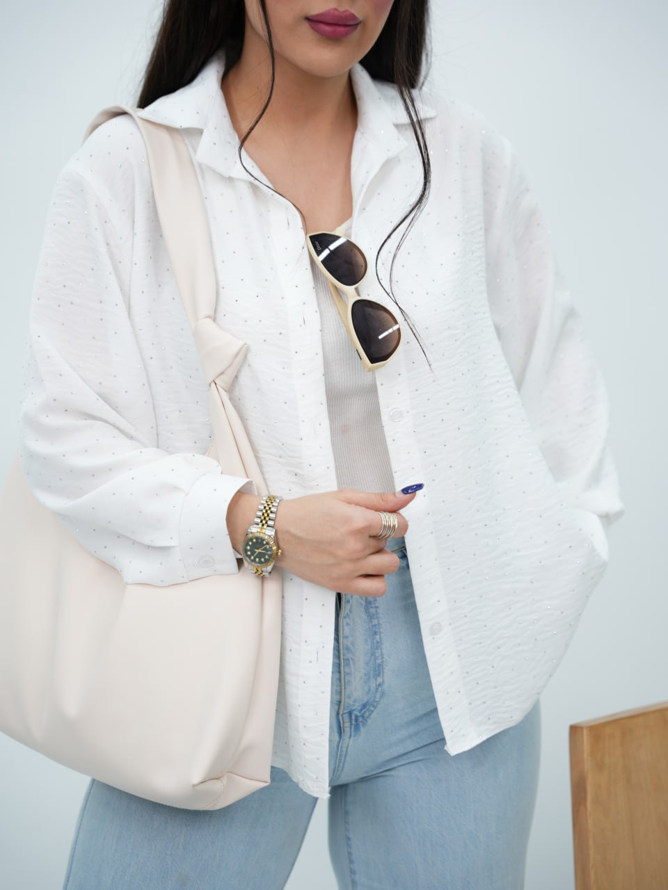 شومیز نگین دار ترانه کد6886