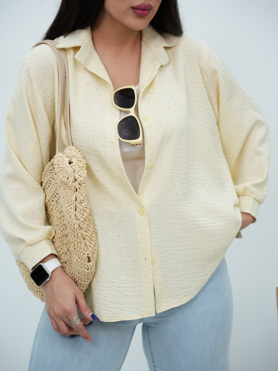 شومیز نگین دار ترانه کد6886