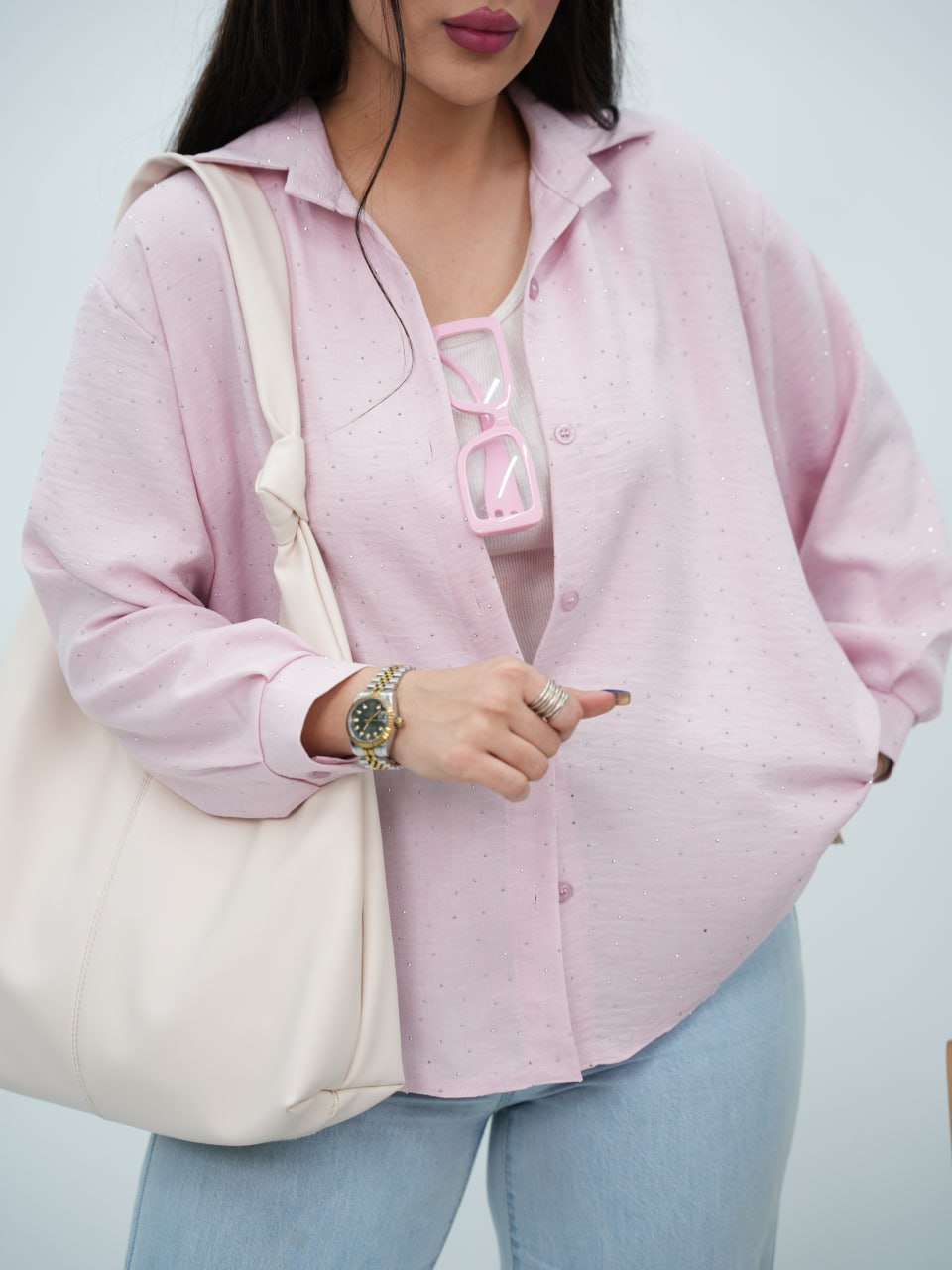 شومیز نگین دار ترانه کد6886