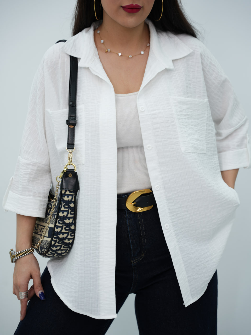 شومیز پشت دکمه دلوان کد6889