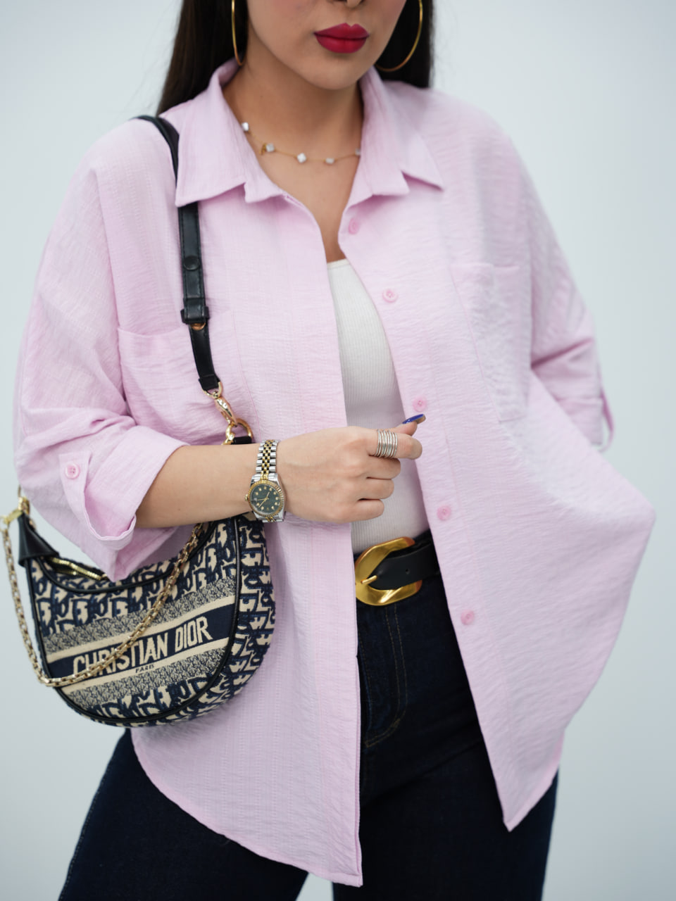 شومیز پشت دکمه دلوان کد6889