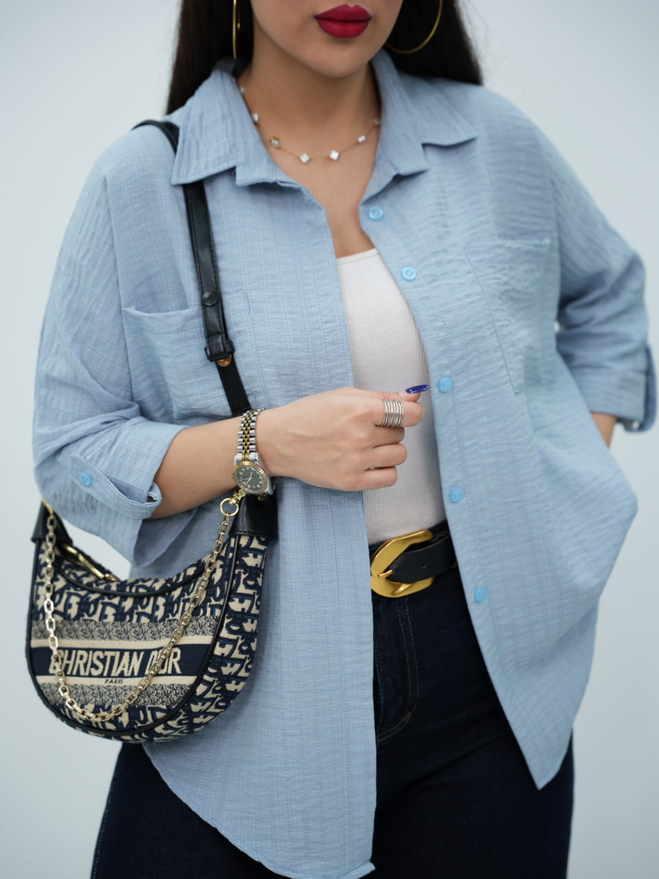 شومیز پشت دکمه دلوان کد6889