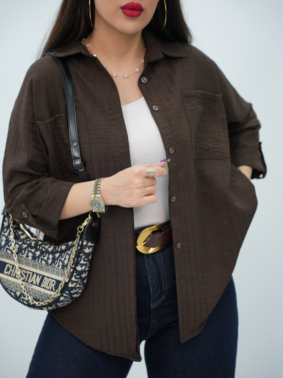 شومیز پشت دکمه دلوان کد6889