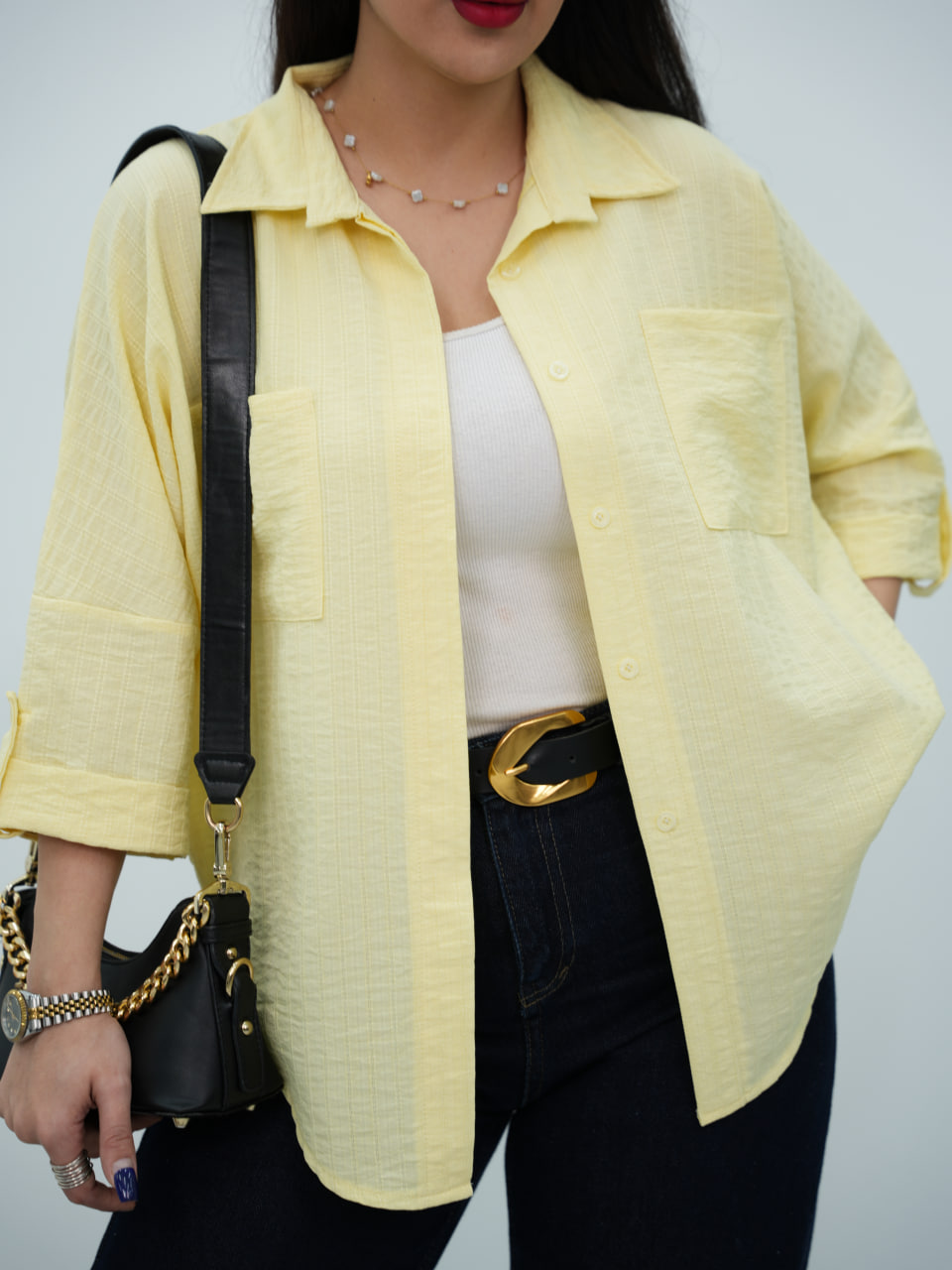 شومیز پشت دکمه دلوان کد6889